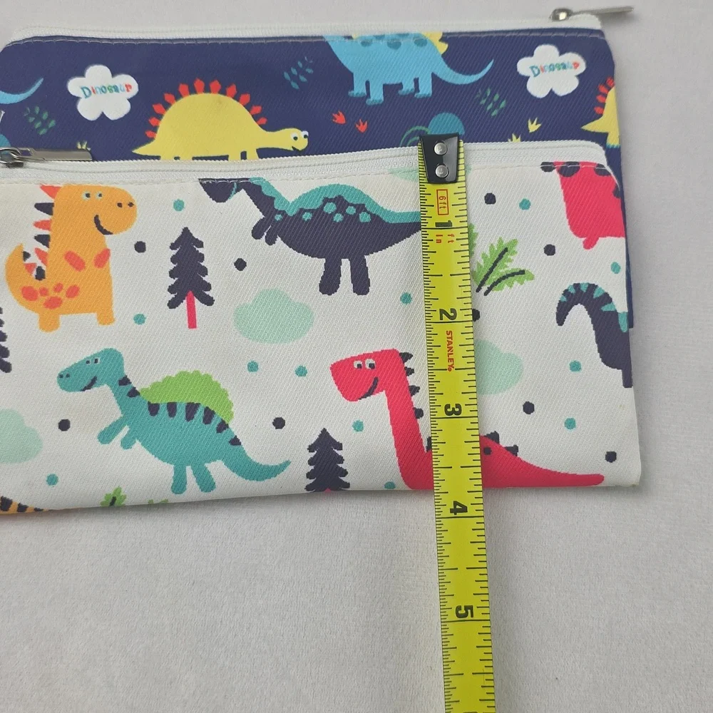 Set Of 4 Reusable Dinosaur and Avocado Print Kids Snack Bags‎ School Lunches